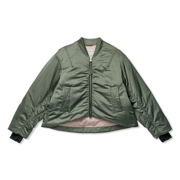 Shoreditch Ski Club Women's Sofie Bomber Jacket Size XS Steel Green MSRP $695 - Picture 1 of 8